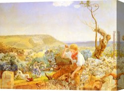 Brett Canvas Paintings - The Stonebreaker by John Brett