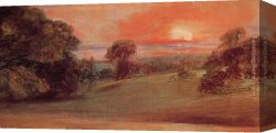 Evening Landscape at East Bergholt Canvas Paintings - Evening Landscape at East Bergholt by John Constable
