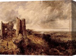 Constable's Canvas Paintings - Hadleigh Castle by John Constable