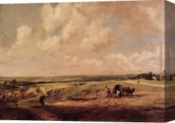 Constable's Canvas Paintings - Hamstead Heath by John Constable
