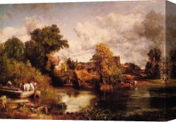 Constable's Canvas Paintings - The White Horse by John Constable