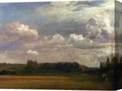 Constable's Canvas Paintings - View Towards The Rectory by John Constable