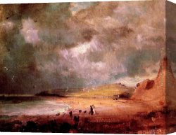 Constable's Canvas Paintings - Weymouth Bay by John Constable
