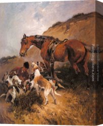Ground Canvas Paintings - Gone To Ground by John Emms