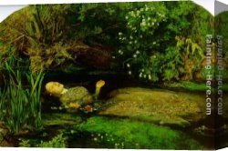 Ophelia Canvas Paintings - Ophelia by John Everett Millais