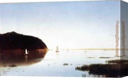 Kensett Canvas Paintings - Shrewsbury River, New Jersey by John Frederick Kensett