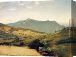 Kensett Canvas Paintings - View of Mount Mansfield by John Frederick Kensett