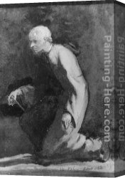 Sketch Canvas Paintings - A Brittany Beadle--Sketch from Nature by John LaFarge
