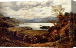 John Linnell Canvas Paintings - The Emigrants, Derwent Water, Cumberland by John Linnell