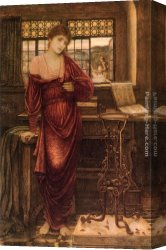 Pots Canvas Paintings - Isabella and the Pot of Basil by John Melhuish Strudwick