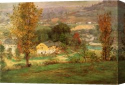Ottis Canvas Paintings - In the Whitewater Valley by John Ottis Adams
