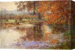 Ottis Canvas Paintings - The Glimmerglass of the Mississinewa by John Ottis Adams