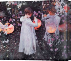 Heart of The Rose Canvas Paintings - Carnation, Lily, Lily, Rose by John Singer Sargent