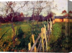 Cafe Concert Singer Canvas Paintings - Home Fields by John Singer Sargent