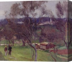 Singer Canvas Paintings - Olive Trees Corfu by John Singer Sargent