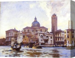 Basilica Di San Marco Canvas Paintings - Palazzo Labia and San Geremia Venice by John Singer Sargent