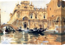 Singer Canvas Paintings - Rio dei Mendicanti by John Singer Sargent