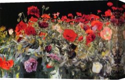 Poppies 1886 Canvas Paintings - Sargent  Poppies by John Singer Sargent