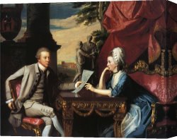 Ralph Canvas Paintings - Mr. and Mrs. Ralph Izard by John Singleton Copley