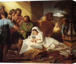 John Linnell Canvas Paintings - The Nativity by John Singleton Copley