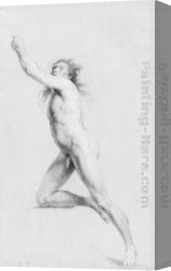 Male Canvas Paintings - Study from Life Nude Male by John Trumbull