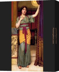 John William Godward Canvas Paintings - A Pompeian Lady by John William Godward