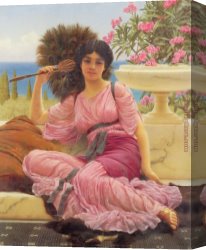 John William Godward Canvas Paintings - Flabellifera by John William Godward