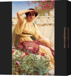 John William Godward Canvas Paintings - Godward A Tryst by John William Godward