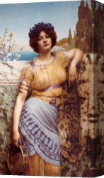 John William Godward Canvas Paintings - Ionian Dancing Girl by John William Godward