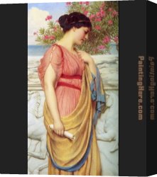 John William Godward Canvas Paintings - Sappho by John William Godward