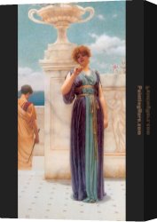 Engagement Canvas Paintings - The Engagement Ring by John William Godward