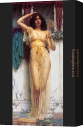 Mirror Canvas Paintings - The Mirror by John William Godward