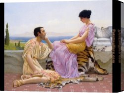 Hard Times Canvas Paintings - Youth and Time by John William Godward