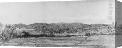 View of The Ponte Vecchio, Florence Canvas Paintings - Three Views, No. 2 View near Oswego, New York by John William Hill