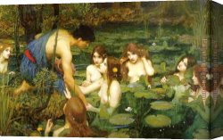 Waterhouse Canvas Paintings - Hylas and the Nymphs by John William Waterhouse