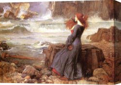 John Linnell Canvas Paintings - Miranda - The Tempest by John William Waterhouse