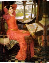 Waterhouse Canvas Paintings - said the Lady of Shalott by John William Waterhouse