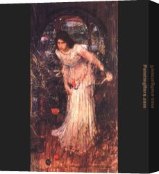 Waterhouse Canvas Paintings - The Lady of Shalott by John William Waterhouse
