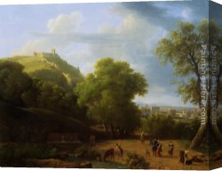 East Bergholt Rectory Canvas Paintings - View of Carpentras from the East by Joseph Bidauld