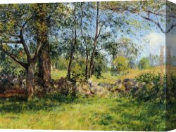 Decamps Canvas Paintings - Summer Landscape aka Summertime by Joseph DeCamp