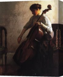 Decamps Canvas Paintings - The Cellist by Joseph DeCamp