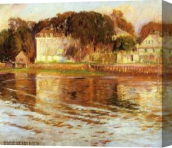 Decamps Canvas Paintings - The Little Hotel by Joseph DeCamp