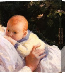 Decamps Canvas Paintings - Theodore Lambert DeCamp as an Infant by Joseph DeCamp