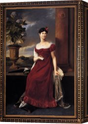 Joseph-charles-paul, Prince Napol Canvas Paintings - Mary Lodge, Bride of Baron Charles-Louis de Keverberg de Kessel by Joseph-Francois Ducq