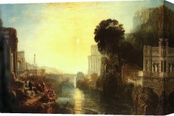 Building Canvas Paintings - Dido Building Carthage by Joseph Mallord William Turner