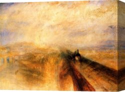 In Western Mountains Canvas Paintings - Rain, Steam and Speed - The Great Western Railway by Joseph Mallord William Turner