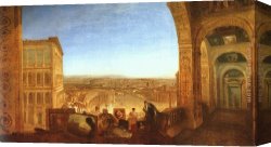 Gardens of The Vatican Canvas Paintings - Rome from the Vatican by Joseph Mallord William Turner