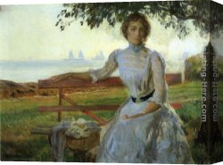 Ernest Canvas Paintings - Mrs. Ernest Major by Joseph Rodefer de Camp