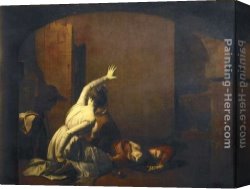 Romeo Canvas Paintings - Romeo and Juliet by Joseph Wright of Derby
