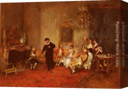 Abigail, a New Model Canvas Paintings - Receiving The News by Juan Antonio Gonzalez